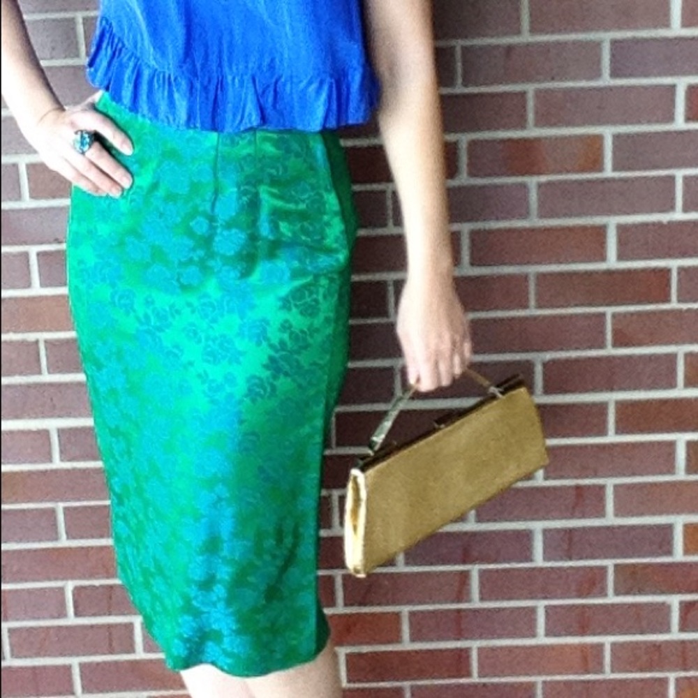 golden VINTAGE 1960's handbag purse 60's (B3)